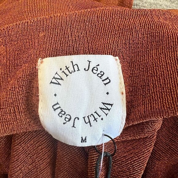 NWT With Jéan chocolate cinnamon brown Lena wrap halter dress size M 6-8 - Picture 10 of 10